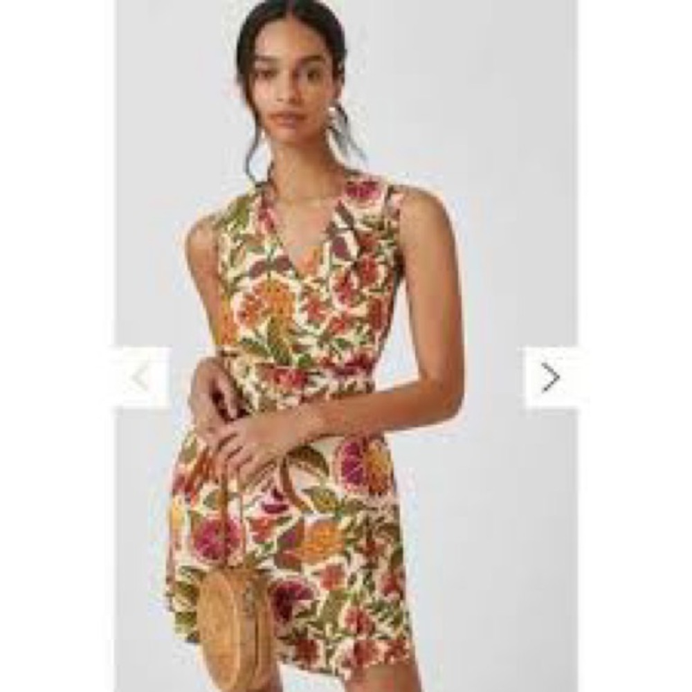 FARM Rio Floral Sleeveless Belted Dress